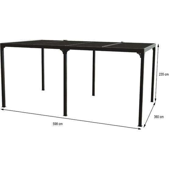 Pergola bioclimatique autoportante aluminium XXL 21,52 m2 - Image 1