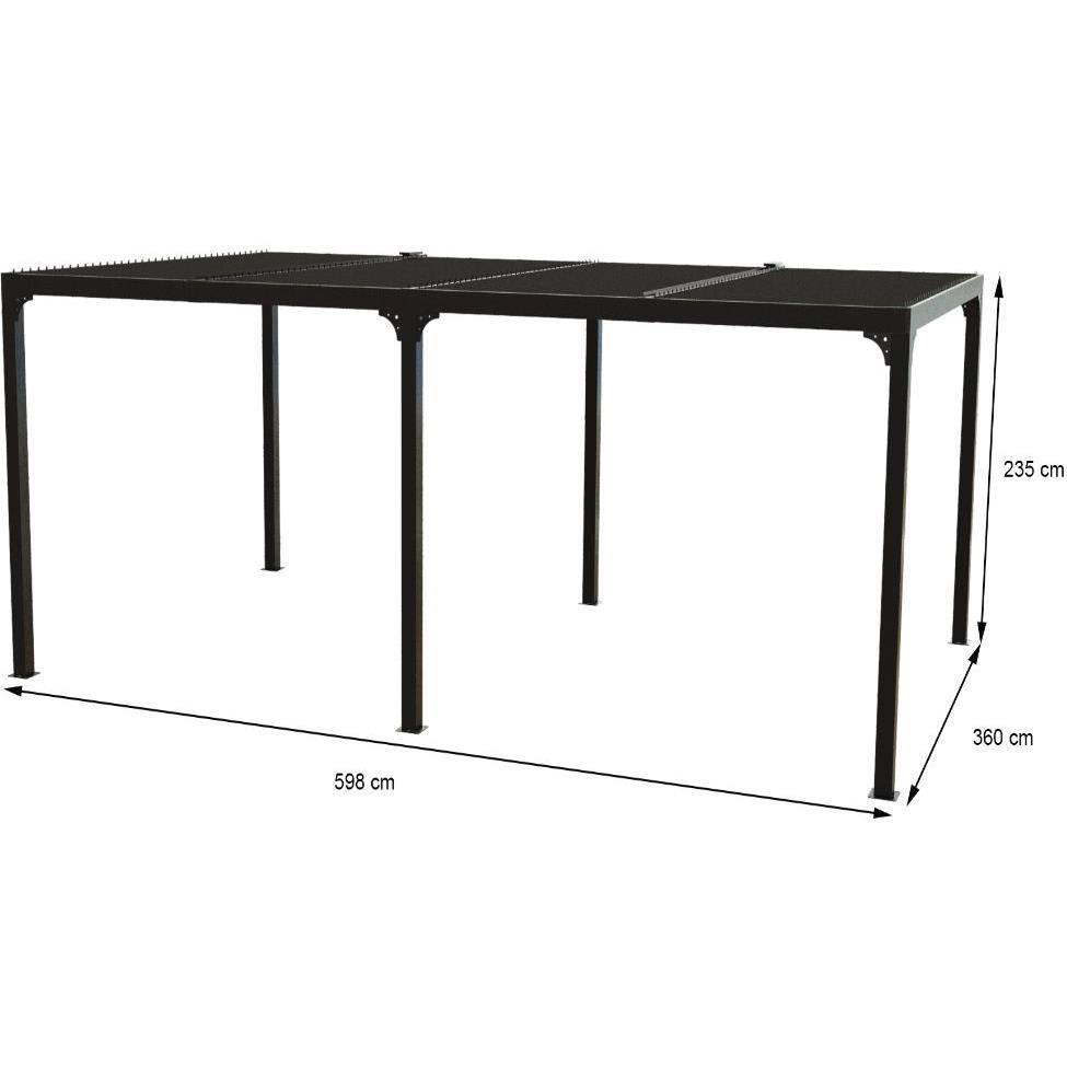 Pergola bioclimatique autoportante aluminium XXL 21,52 m2 - Image 1
