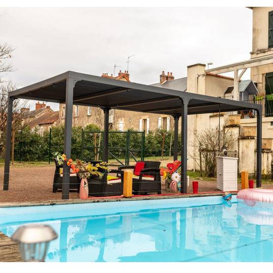 Pergola bioclimatique autoportante aluminium XXL 21,52 m2 - Image 3