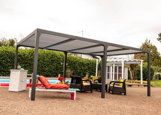 Pergola bioclimatique autoportante aluminium XXL 21,52 m2 - Image 4