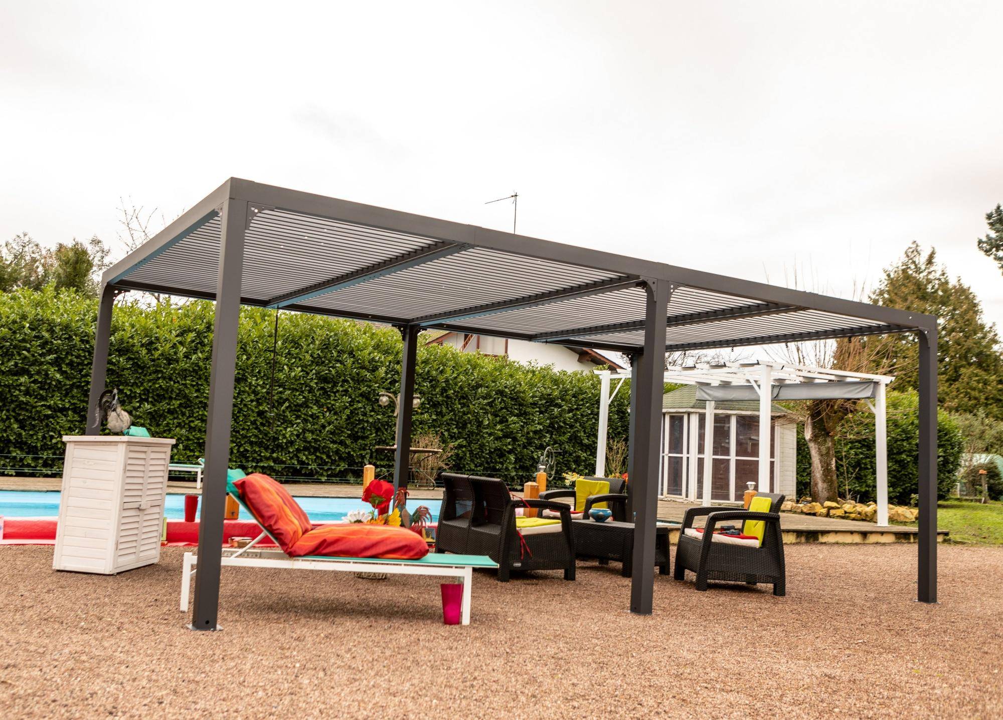 Pergola bioclimatique autoportante aluminium XXL 21,52 m2 - Image 4
