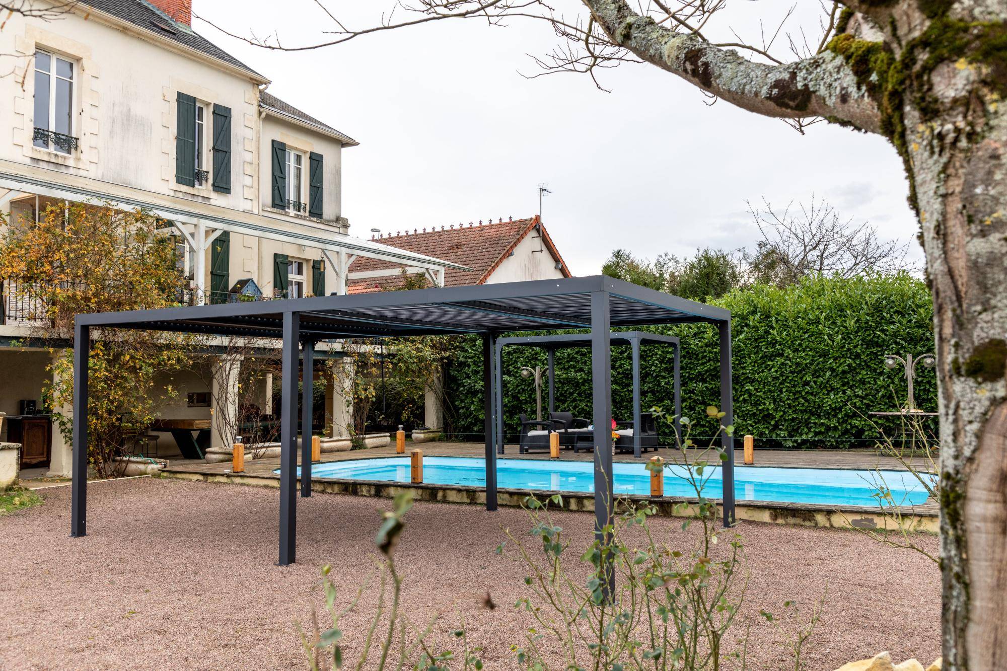 Pergola bioclimatique autoportante aluminium XXL 21,52 m2 - Image 5