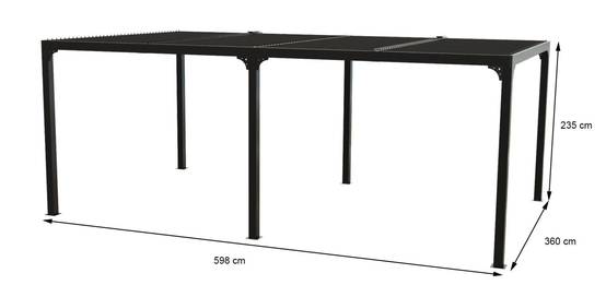 Pergola bioclimatique autoportante aluminium XXL 21,52 m2 - Image 10