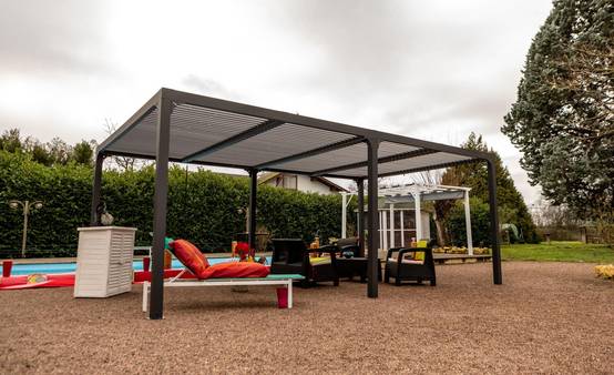 Pergola bioclimatique autoportante aluminium XXL 21,52 m2 - Image 12