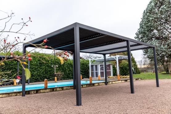 Pergola bioclimatique autoportante aluminium XXL 21,52 m2 - Image 9