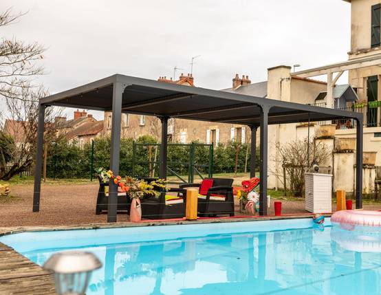 Pergola bioclimatique autoportante aluminium XXL 21,52 m2 - Image 8
