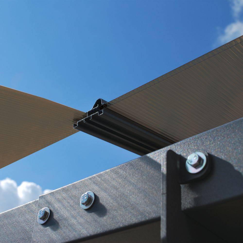 Carport Arcadia 10600 Polycarbonate Aluminium Gris Anthracite 107,7x359x242 cm – PALRAM - Image 3