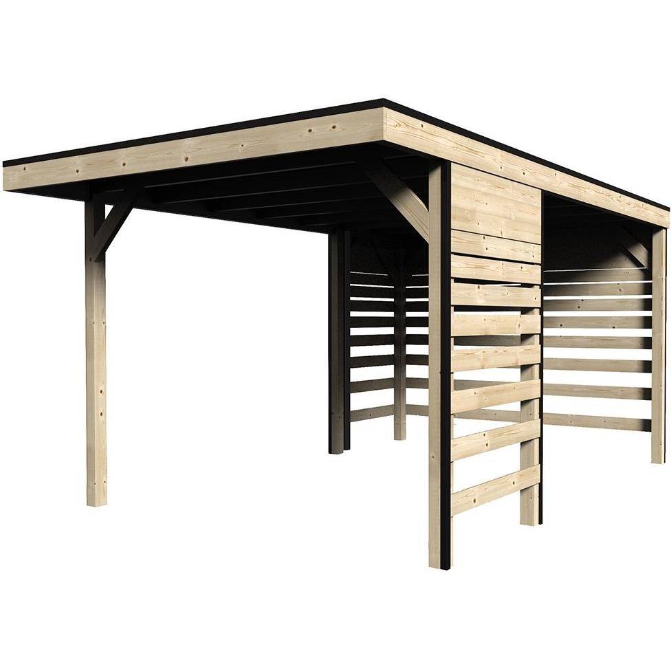 Carport 1 Coche Madera Abeto – DECOR & JARDIN - Imagen 1