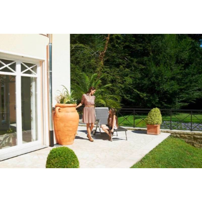 Garantia - Récupérateur d'eau de pluie 260L collecteur et robinet inclus PP coloris terre cuite - GARANTIA - Image 3