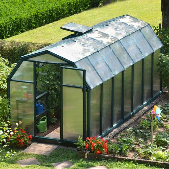 Serre polycarbonate Eco Grow vert 8.80 M2 + embase - Image 1