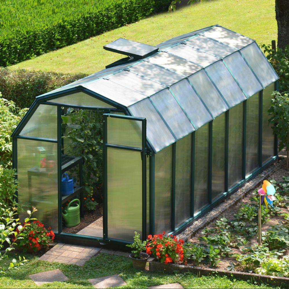 Serre polycarbonate Eco Grow vert 8.80 M2 + embase