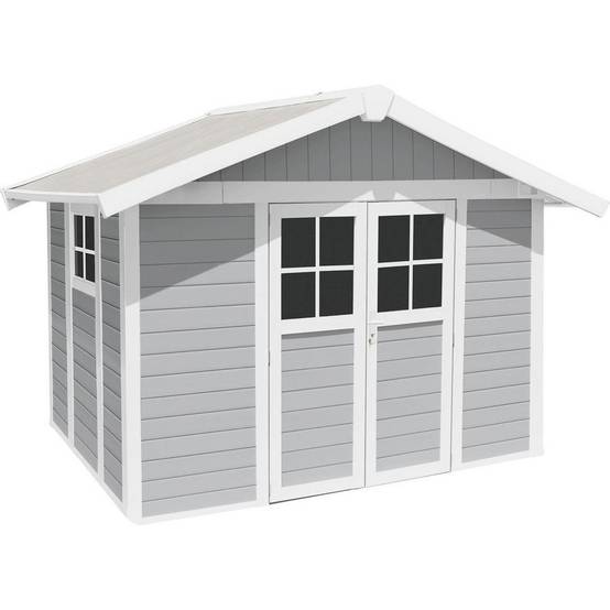 Abri de Jardin PVC Blanc Gris Foncé 7,5 m² – GROSFILLEX - Image 3