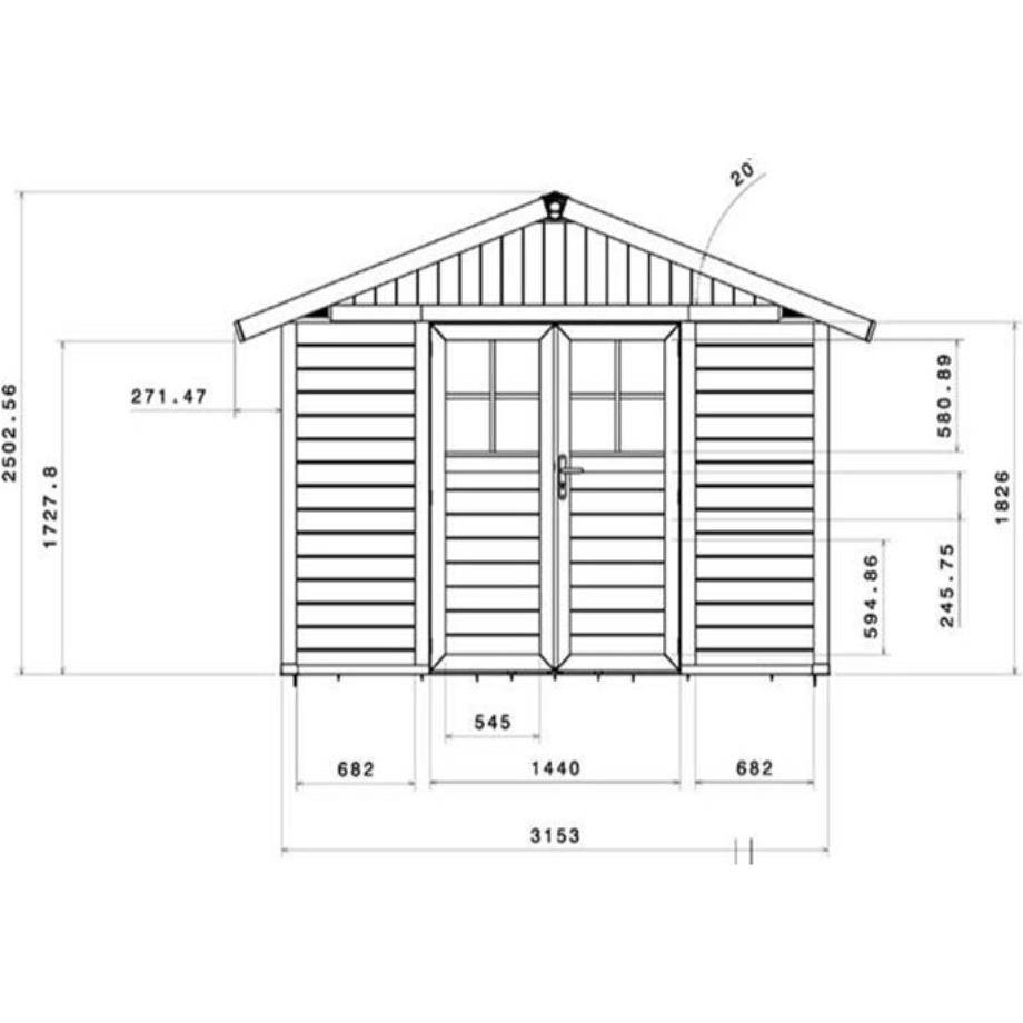 Grosfillex - Abri de Jardin PVC Gris Clair avec Kit de Fixation 11 m² Ep.26mm – GROSFILLEX - Image 3