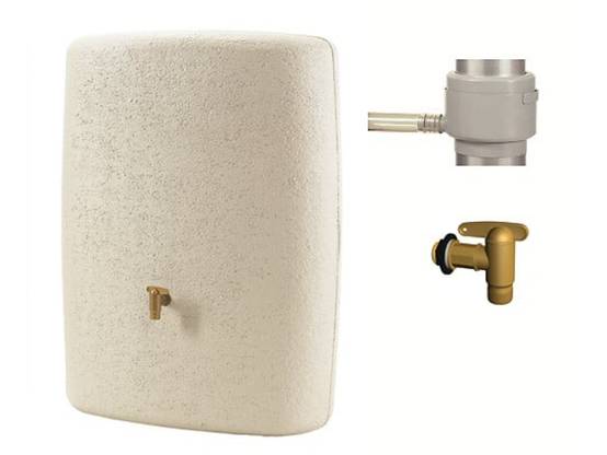 Garantia - Récupérateur d'eau de pluie mural 275L robinet et collecteur inclus Terra sable - GARANTIA - Image 5