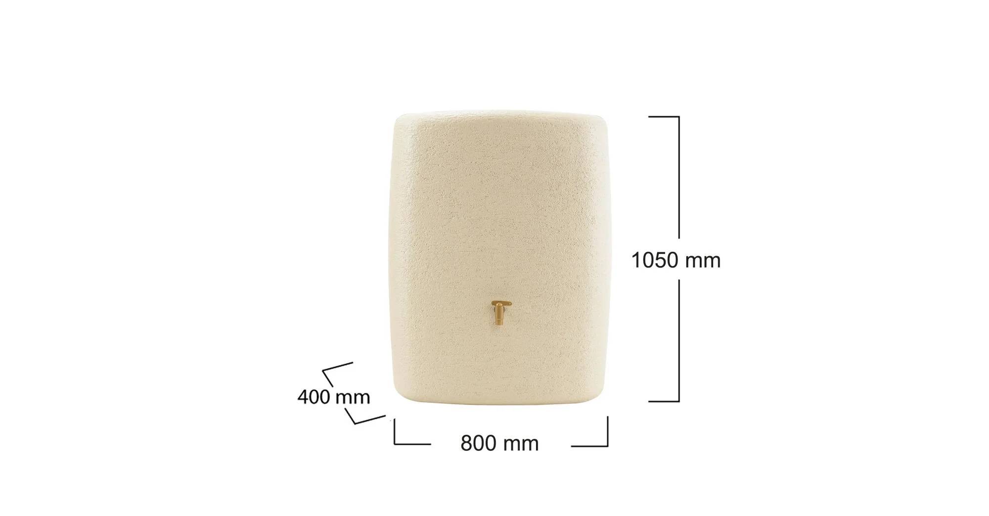 Garantia - Récupérateur d'eau de pluie mural 275L robinet et collecteur inclus Terra sable - GARANTIA - Image 9