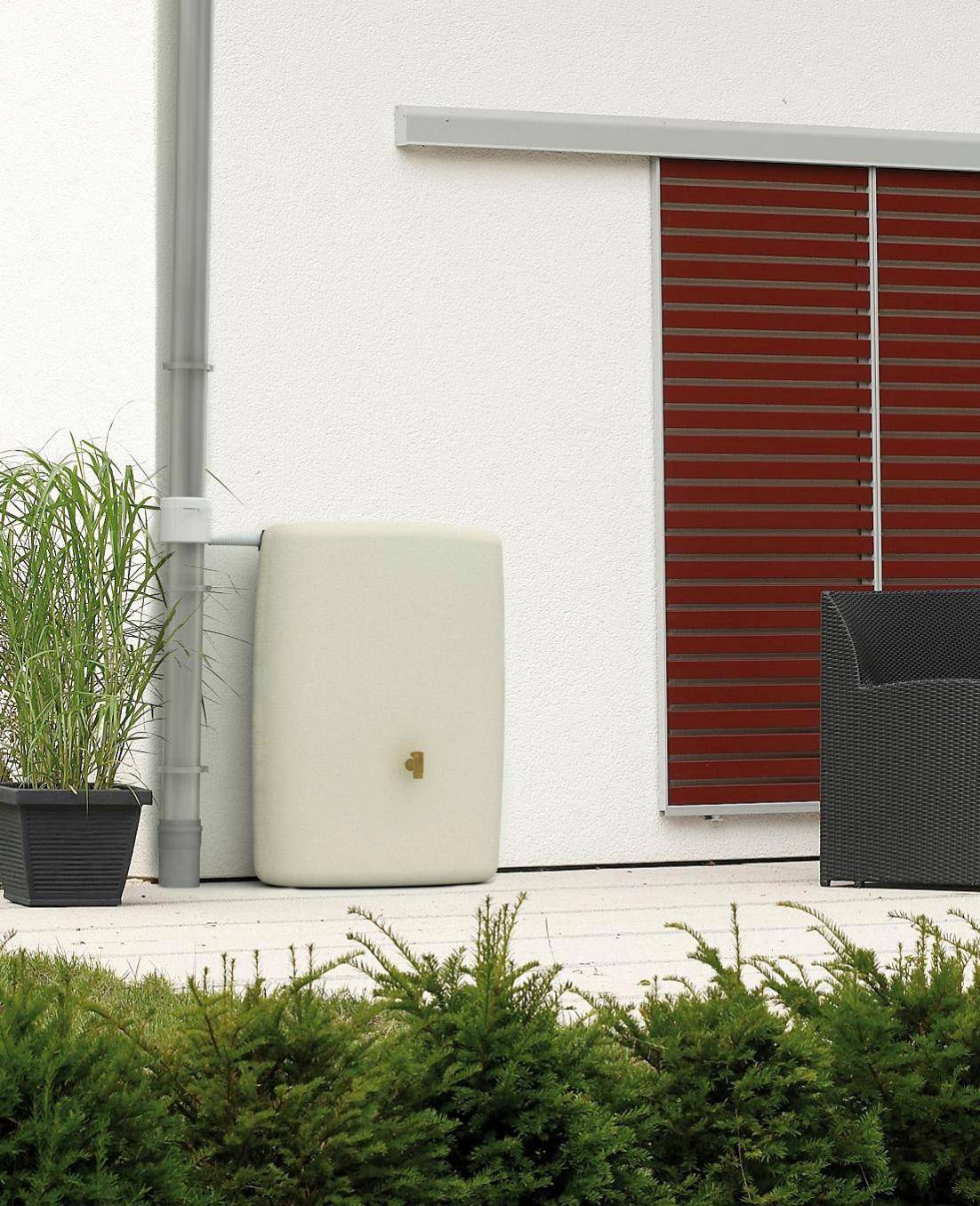 Garantia - Récupérateur d'eau de pluie mural 275L robinet et collecteur inclus Terra sable - GARANTIA - Image 10