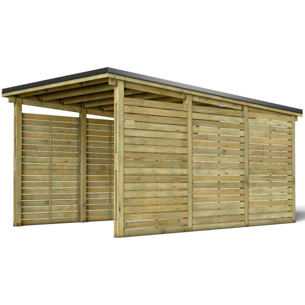 Cerland - Carport 1 Voiture Bois Autoclave Pin Toiture Acier – Cerland - Image 2
