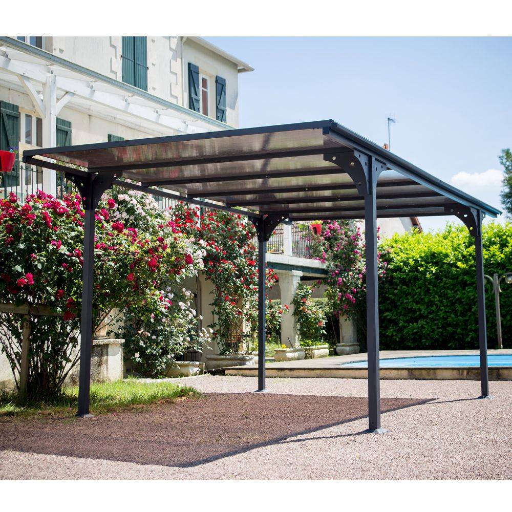 Carport aluminium toit polycarbonate : 1 voiture - 14,70 M2 - Image 5