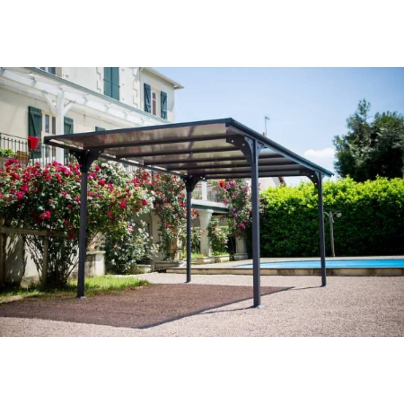 Carport aluminium toit polycarbonate : 1 voiture - 14,70 M2 - Image 10