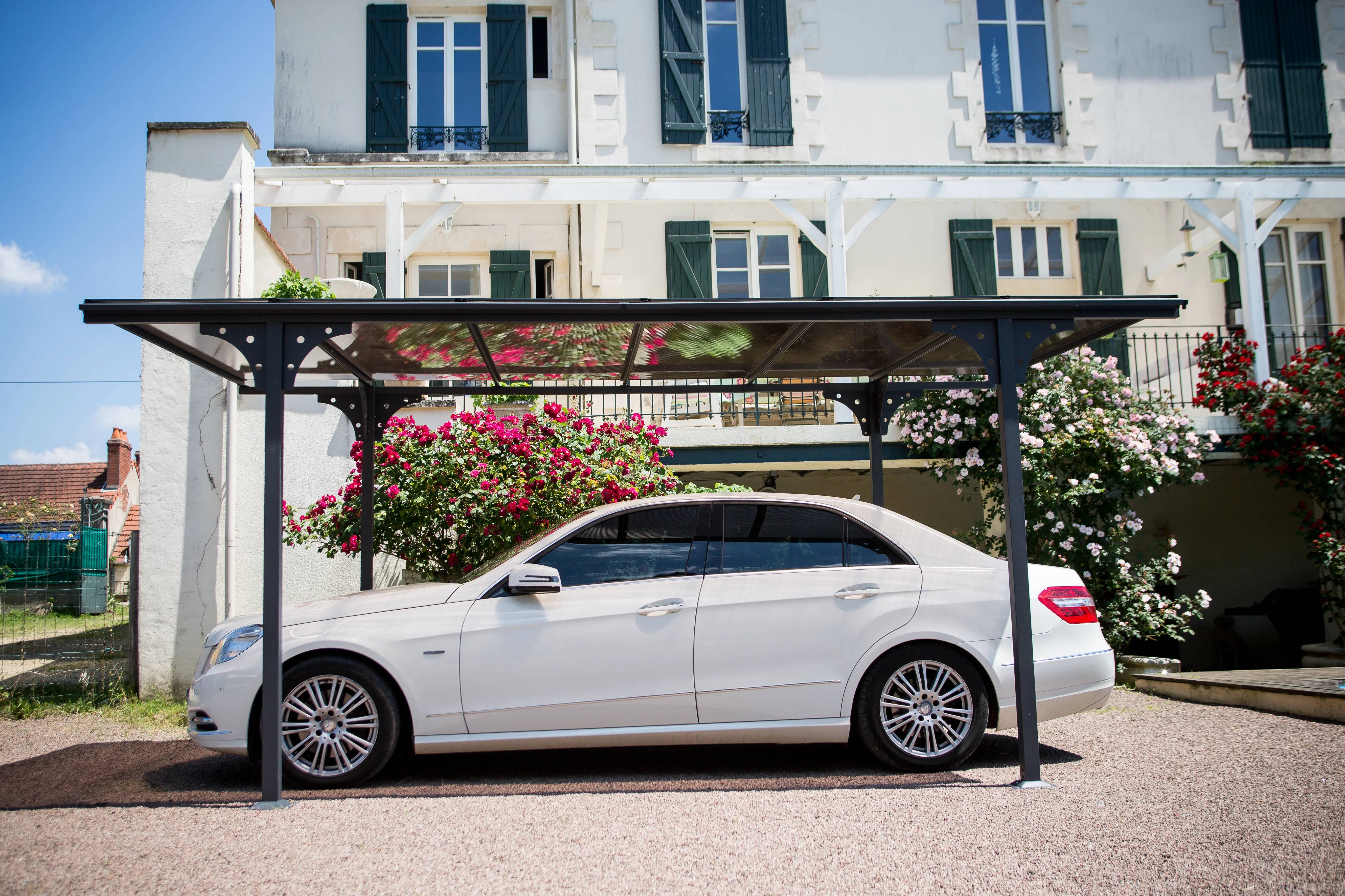 Carport aluminium toit polycarbonate : 1 voiture - 14,70 M2 - Image 17