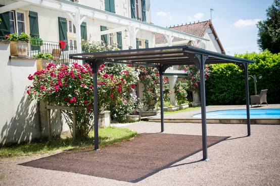 Carport aluminium toit polycarbonate : 1 voiture - 14,70 M2 - Image 16