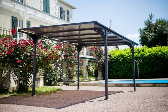 Carport aluminium toit polycarbonate : 1 voiture - 14,70 M2 - Image 19