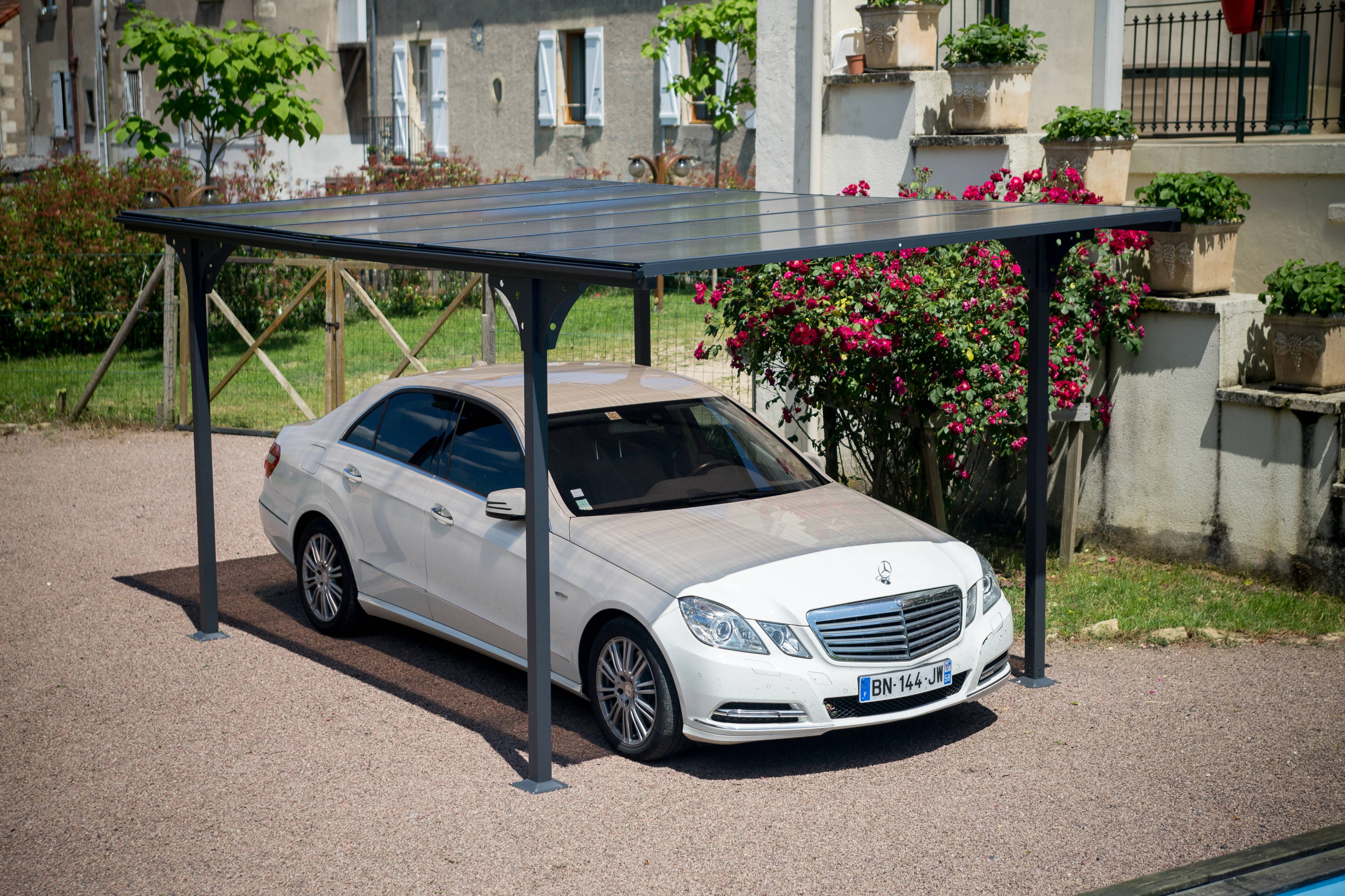 Carport aluminium toit polycarbonate : 1 voiture - 14,70 M2 - Image 20