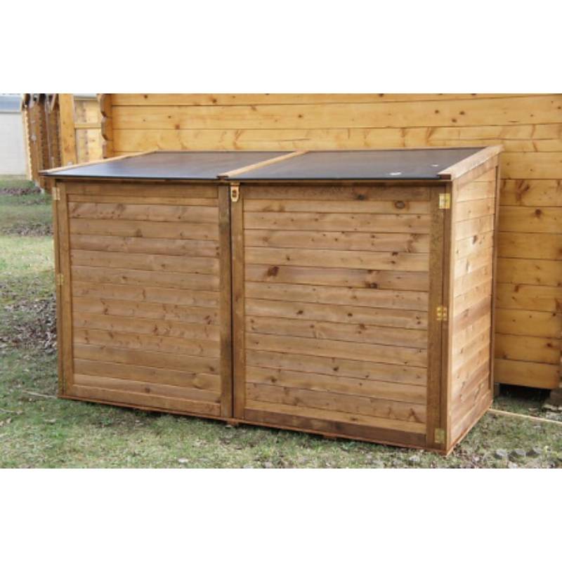 Coffre de Jardin Bois Pin Marron 2000L Trocadero – CHALET & JARDIN - Image 5