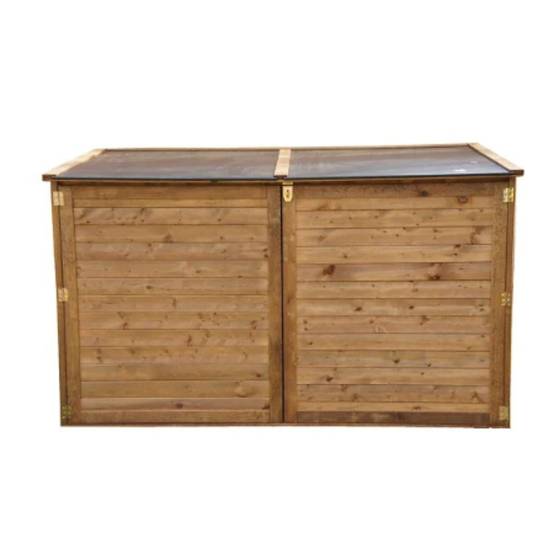 Coffre de Jardin Bois Pin Marron 2000L Trocadero – CHALET & JARDIN - Image 4
