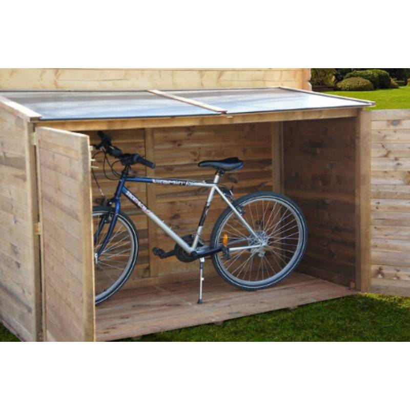 Coffre de Jardin Bois Pin Marron 2000L Trocadero – CHALET & JARDIN - Image 2