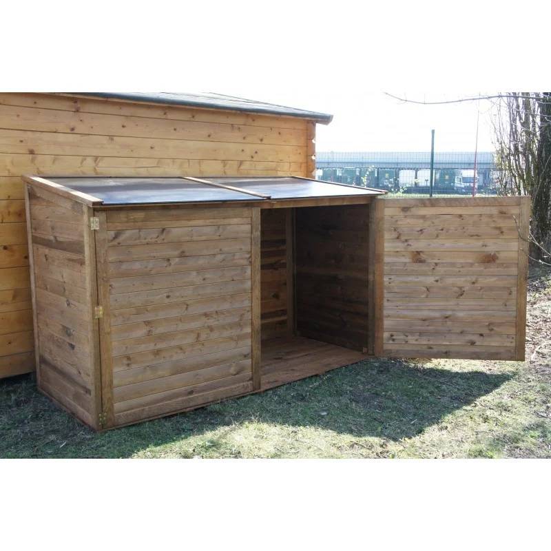 Coffre de Jardin Bois Pin Marron 2000L Trocadero – CHALET & JARDIN - Image 8