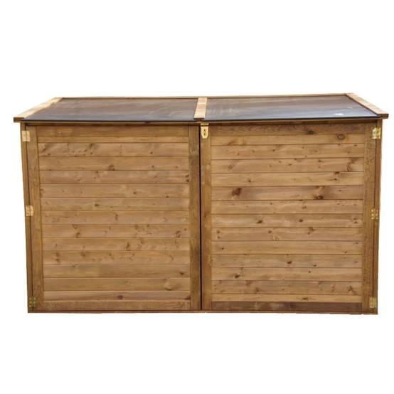 Coffre de Jardin Bois Pin Marron 2000L Trocadero – CHALET & JARDIN - Image 6