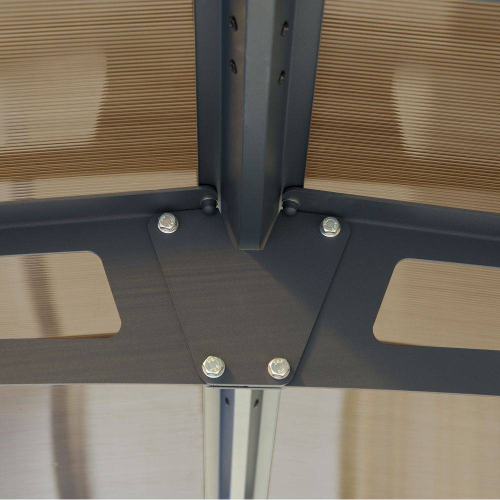 Carport aluminium toit polycarbonate Arcadia : 2 voiture 30,8 M2 - Image 4