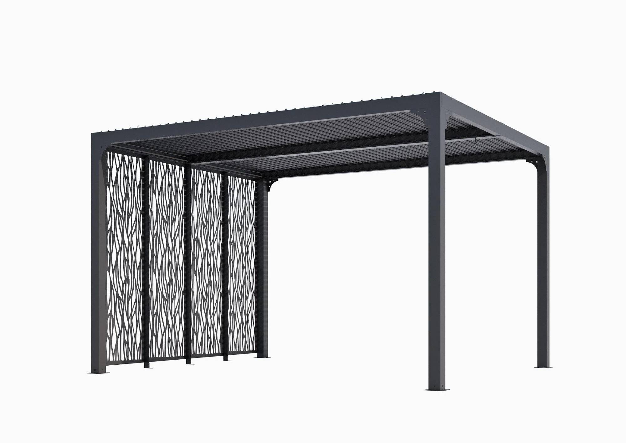 Pergola autoportante biocli alu. av 4 panneaux 10,80 m2 - Habrita - Image 6
