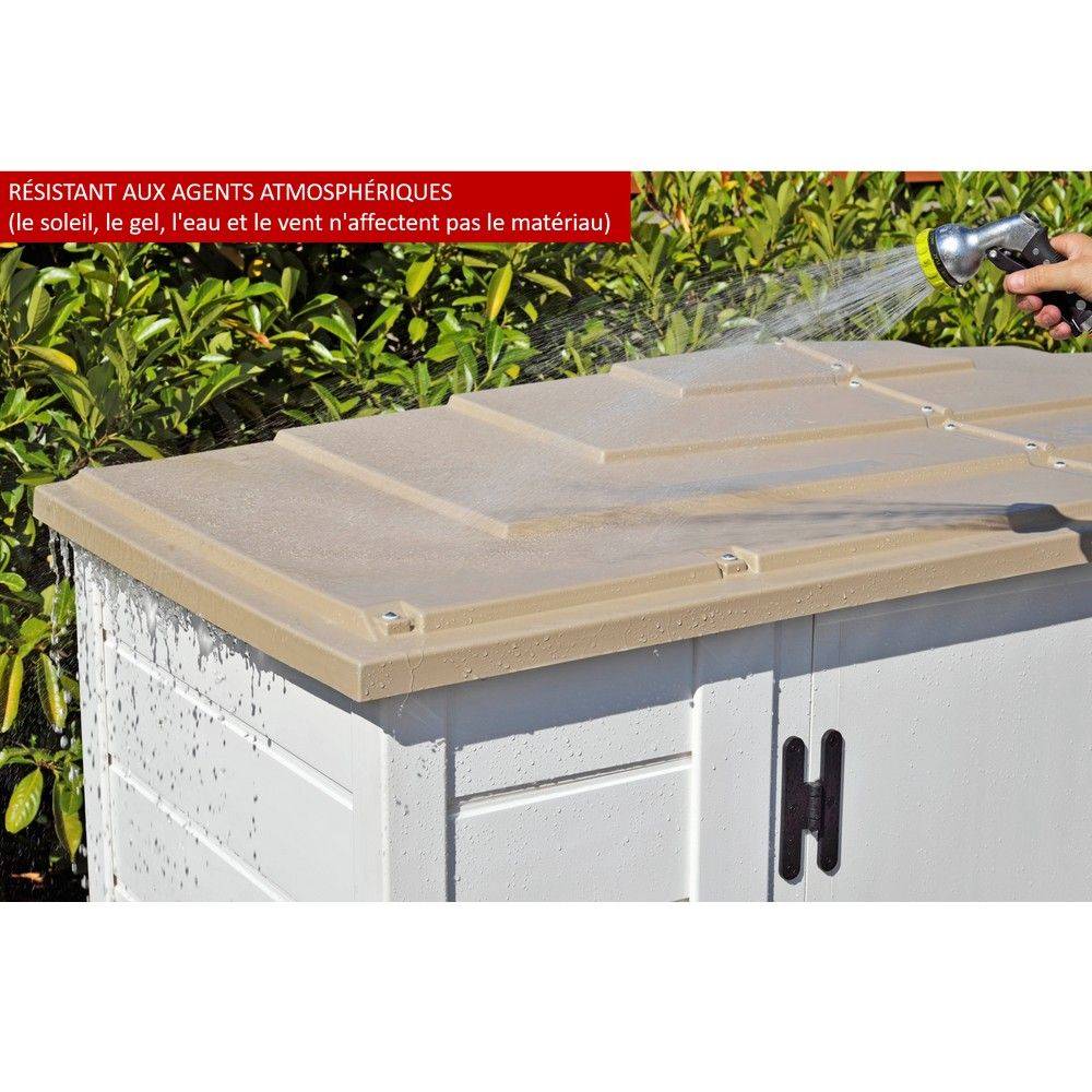 Coffre de jardin résine PVC 1100L Evo - Image 6