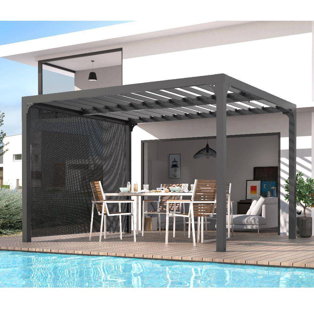 Pergola autoportante bioclima. Alu avec rideau latéral 10,80 m2 - Image 1