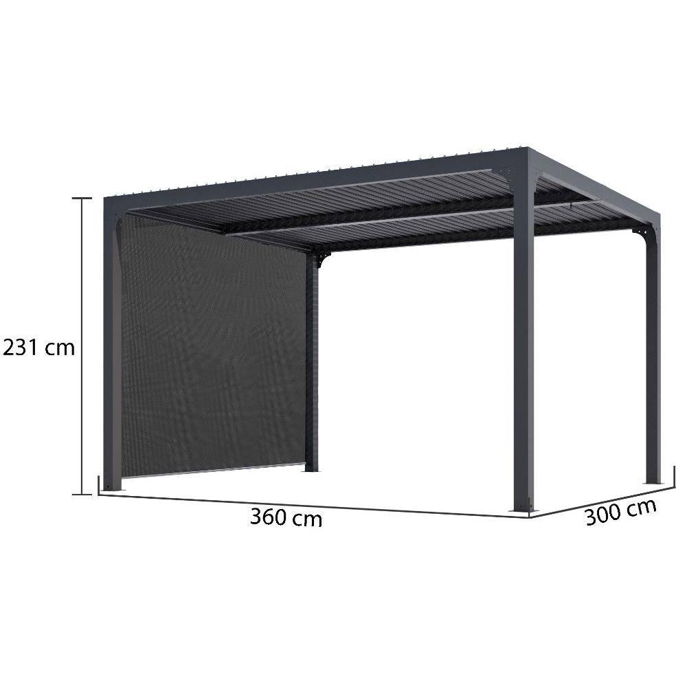 Pergola autoportante bioclima. Alu avec rideau latéral 10,80 m2 - Image 3