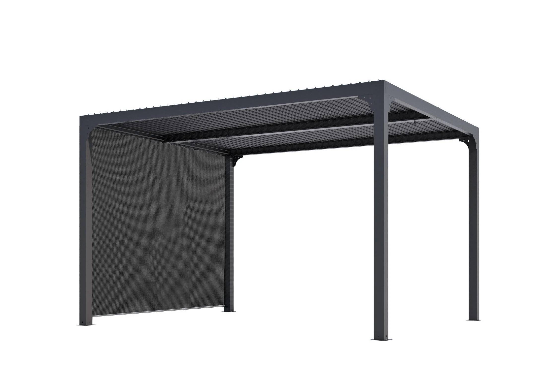 Pergola autoportante bioclima. Alu avec rideau latéral 10,80 m2 - Image 4