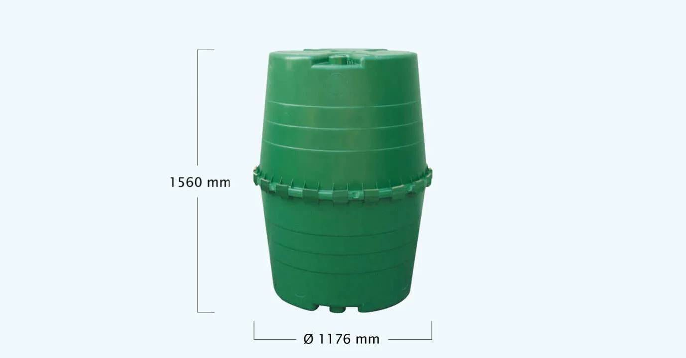 Graf - Récupérateur d'eau de pluie 1300L vert – GRAF - Image 8