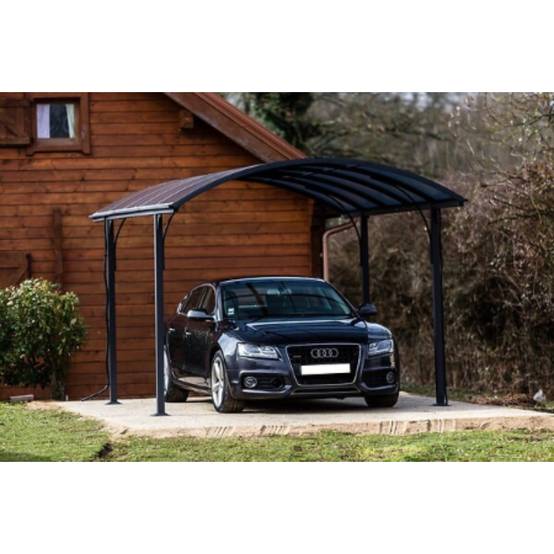 Carport alu toit polycarbonate Habrita : 1 voiture - 14,62 M2 - Image 11