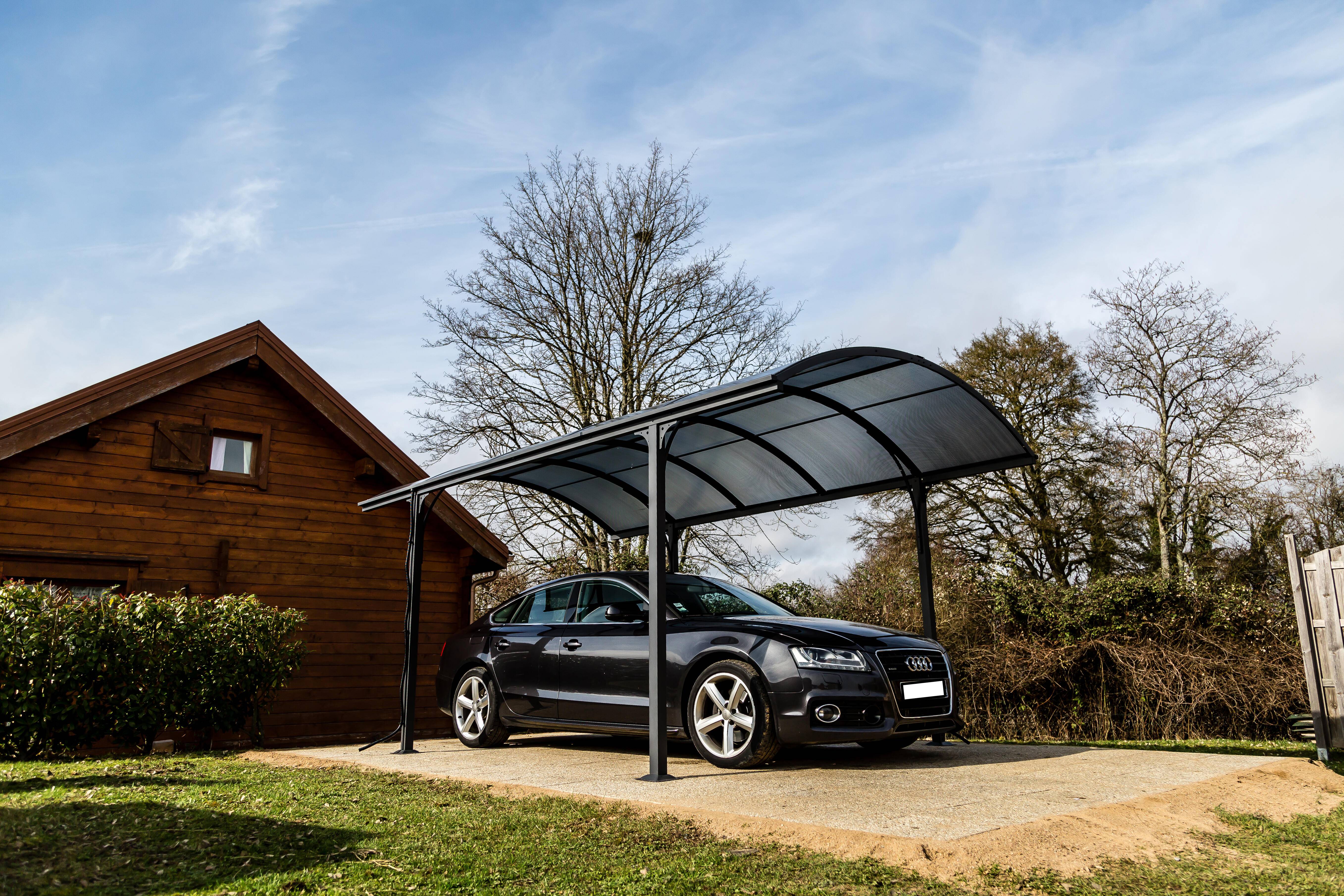 Carport alu toit polycarbonate Habrita : 1 voiture - 14,62 M2 - Image 15