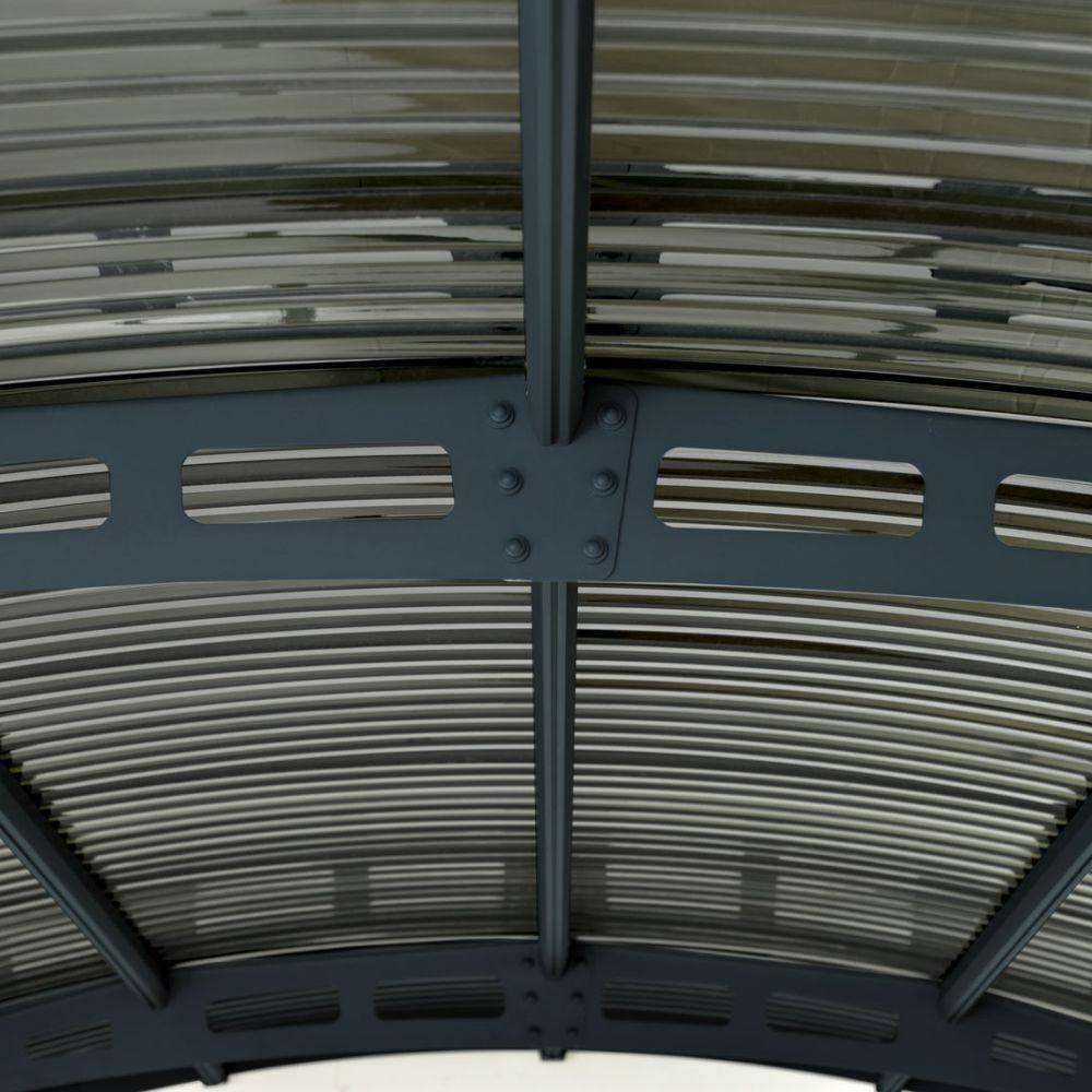 Canopia by Palram - Carport Abri Voiture Aluminium Gris Anthracite 494,5P x 494,5L x 239H cm – PALRAM - Image 7