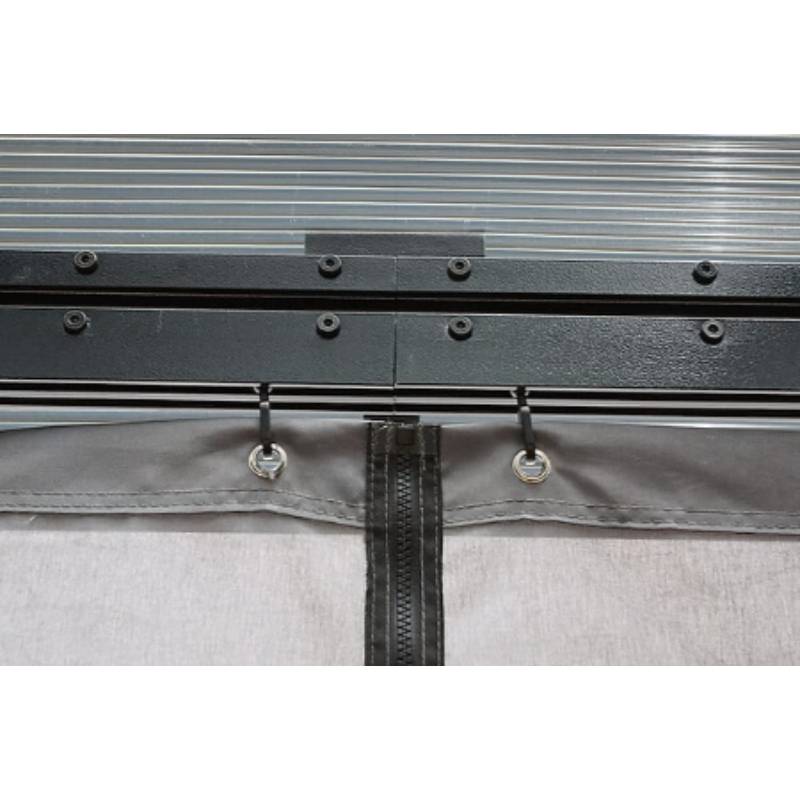 Pergola autoportante alu toit 4 pentes gris 10,80 m2 - Gloriette - Image 8