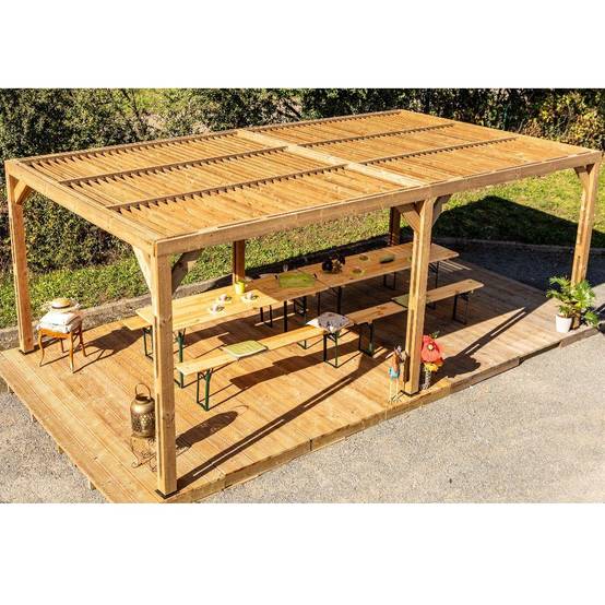 Pergola autoportante bois traité - HABRITA - Image 3