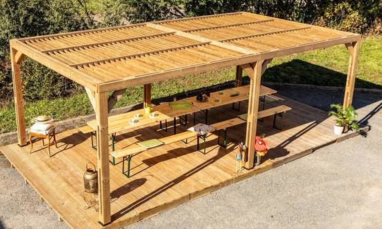 Pergola autoportante bois traité - HABRITA - Image 10