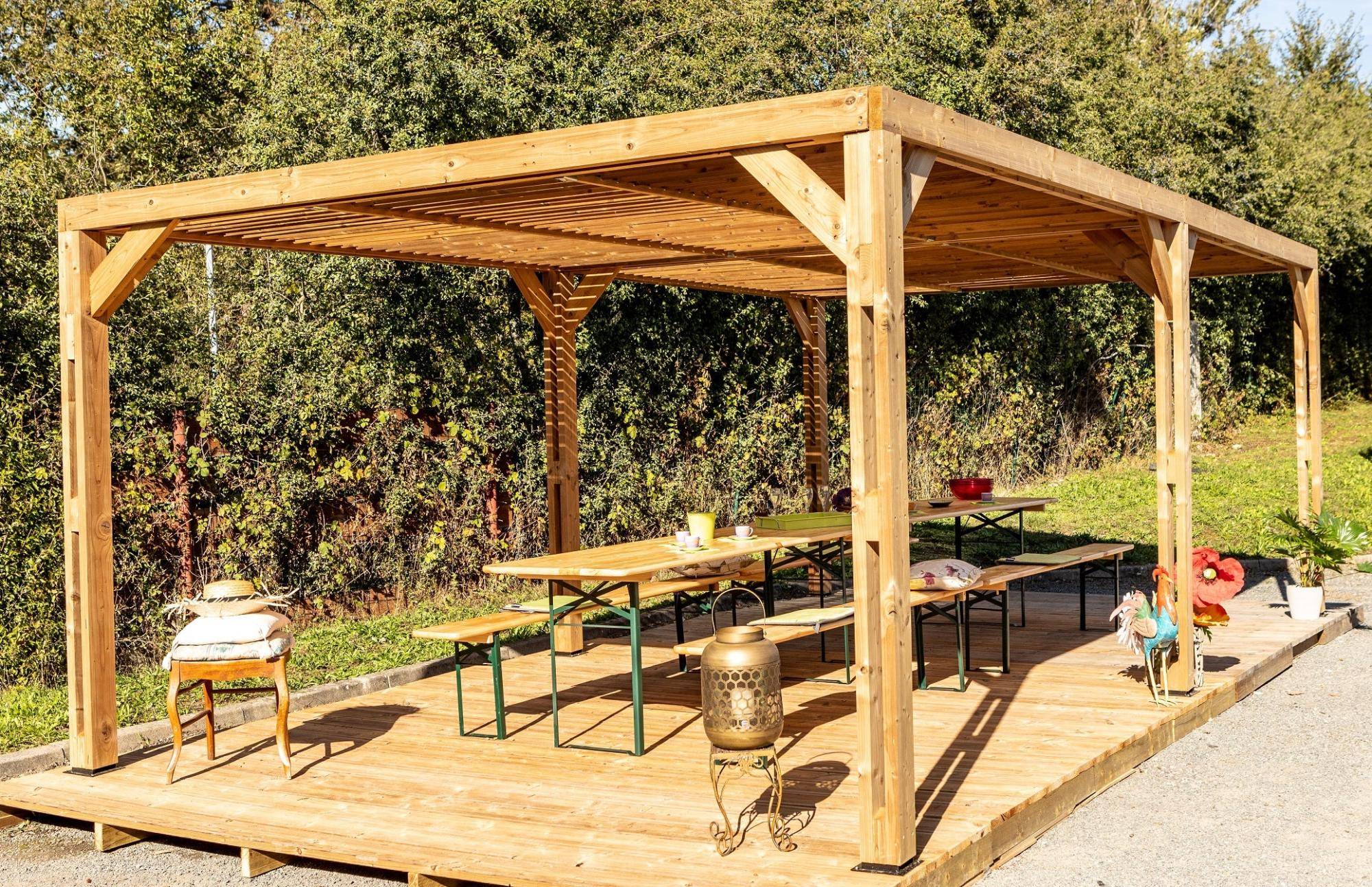 Pergola autoportante bois traité - HABRITA - Image 7