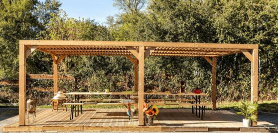 Pergola autoportante bois traité - HABRITA - Image 8