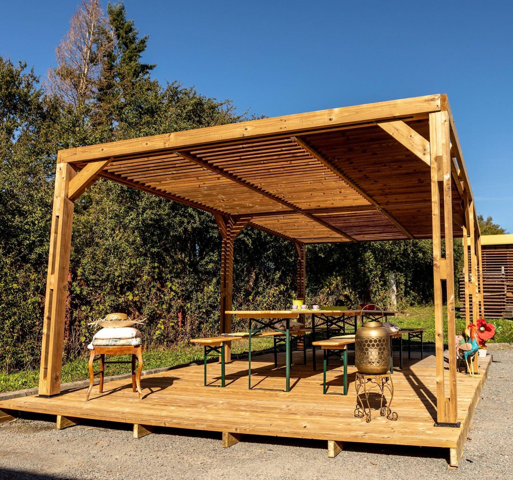 Pergola autoportante bois traité - HABRITA - Image 9