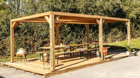 Pergola autoportante bois traité - HABRITA - Image 11