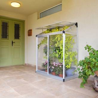 Serre adossée en polycarbonate alu 0.75 M2 - Palram Canopia